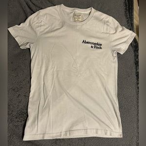 Abercrombie and Fitch White Embroidered Short Sleeve Tee